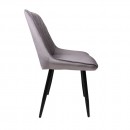 Стул NIKA, светло-серый велюр HLR-20/черный